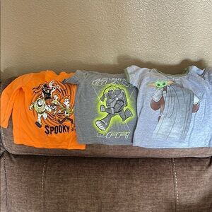 Kids Graphic T-Shirts - Orange, Gray